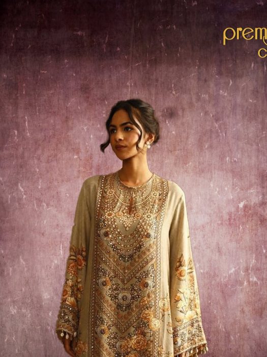 Rehana Zari Kaftan Set