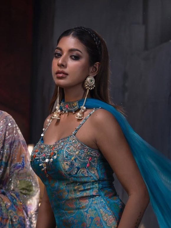 Hoor Turquoise Lehenga
